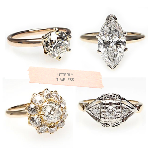 Antique engagement rings yellow gold