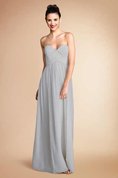 Pale gray wedding dress