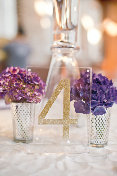 acrylic table number glitter